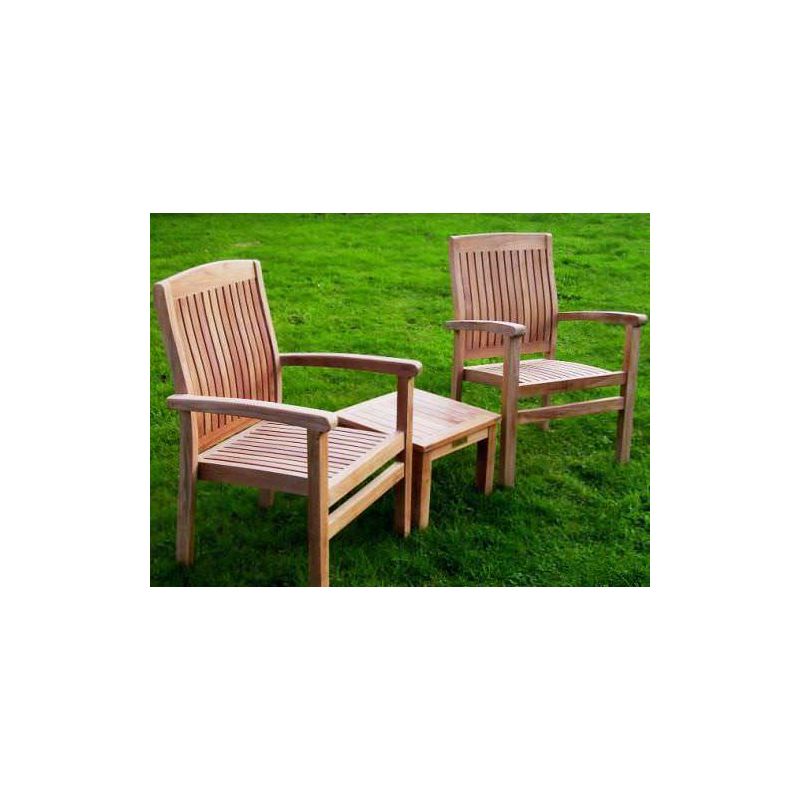 Marley Teak Garden Armchair and Coffee Table Set