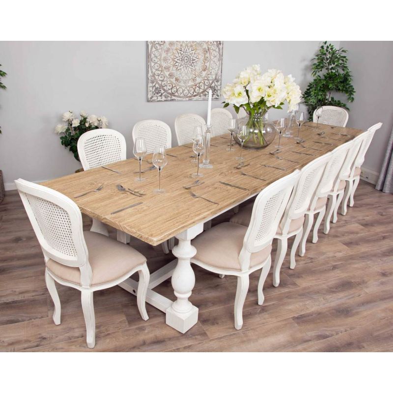 3.6m Ellena Dining Table with 12 Murano Chairs 