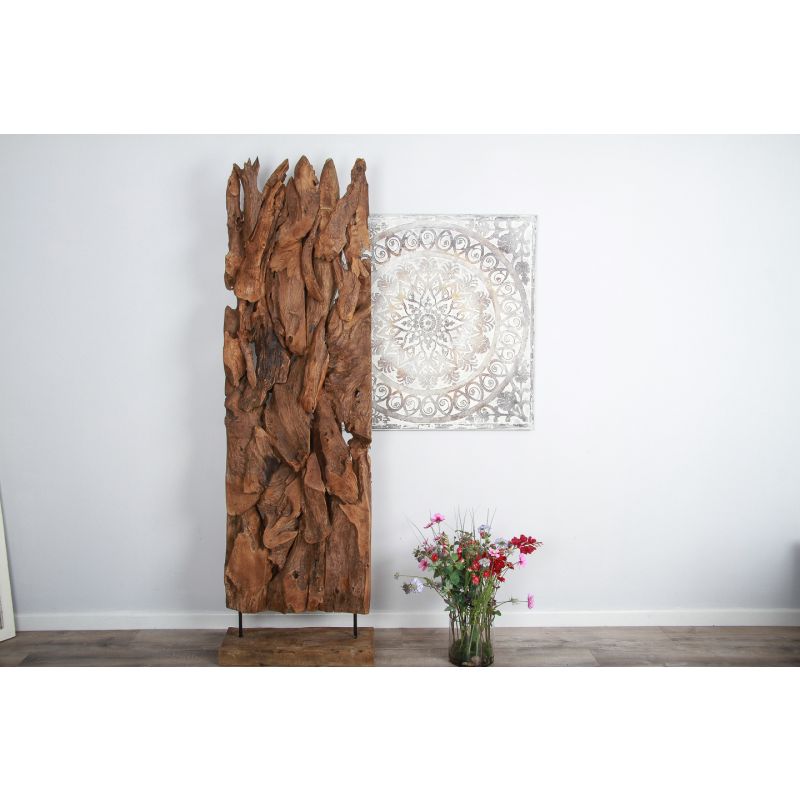 Reclaimed Teak Root Screen - 200cm