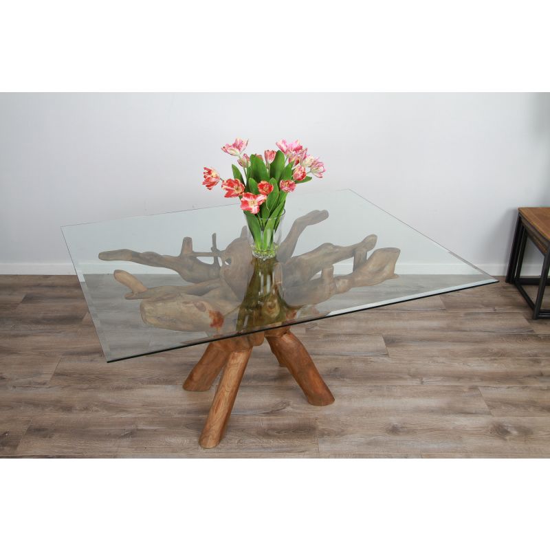 1.5m x 1.2m Reclaimed Teak Root Rectangular Dining Table