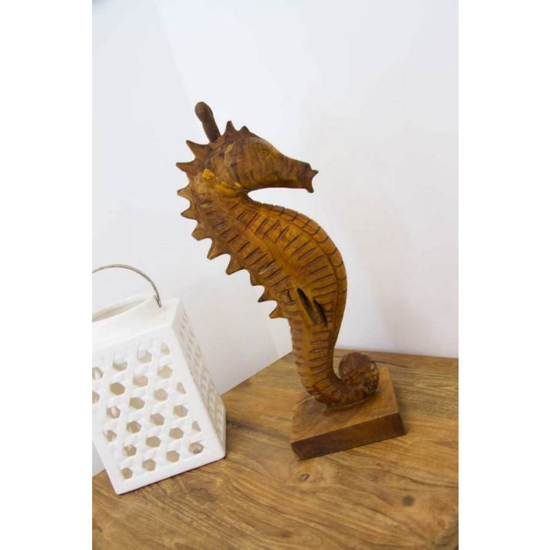 Reclaimed Teak Root Sculpture - Seahorse