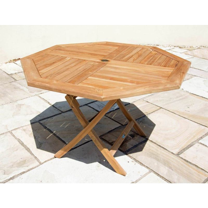 1.2m Teak Octagonal Folding Table
