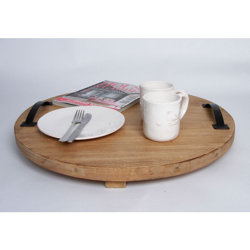 Reclaimed Teak Urban Fusion Serving Tray - Circular