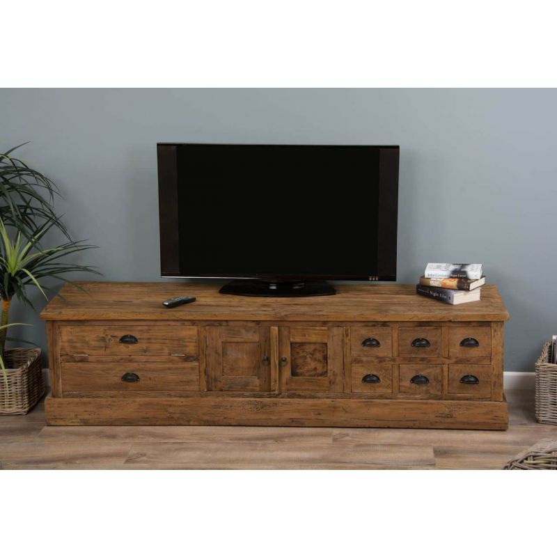 Reclaimed Teak TV Unit - 200cm x 55cm