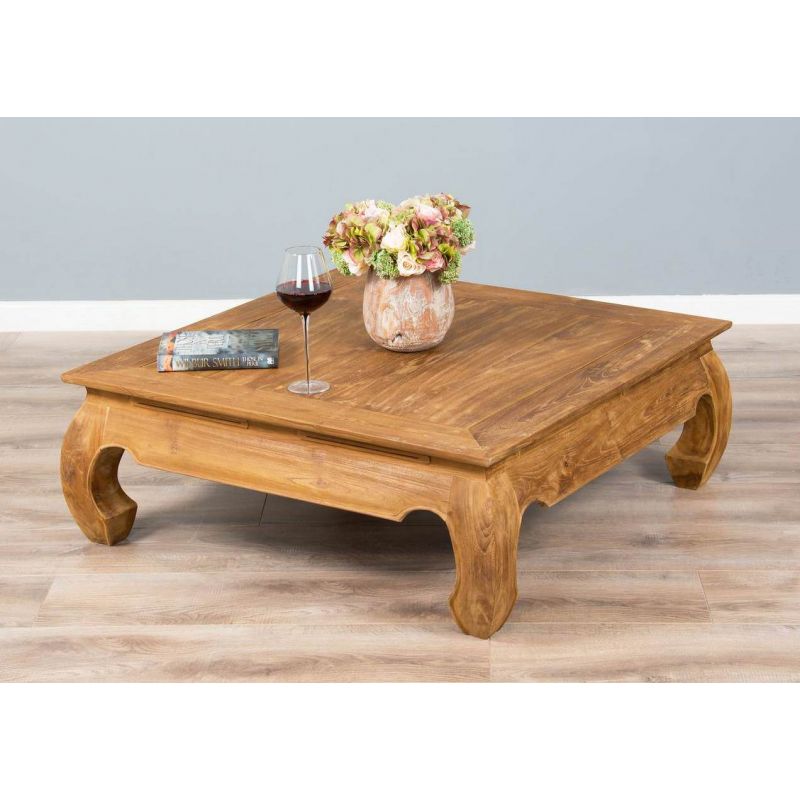 100cm Reclaimed Teak Opium Coffee Table