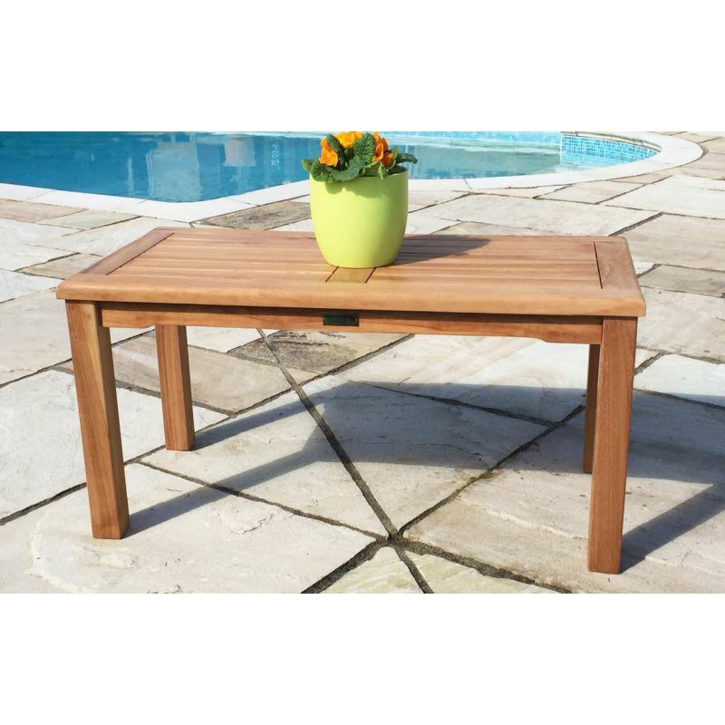 90cm Teak Rectangular Coffee Table