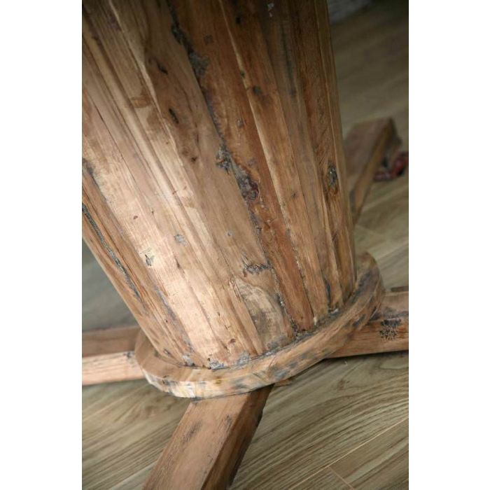 1.8m Reclaimed Teak Character Dining Table with 8 Stackable Zorro Chairs - 11