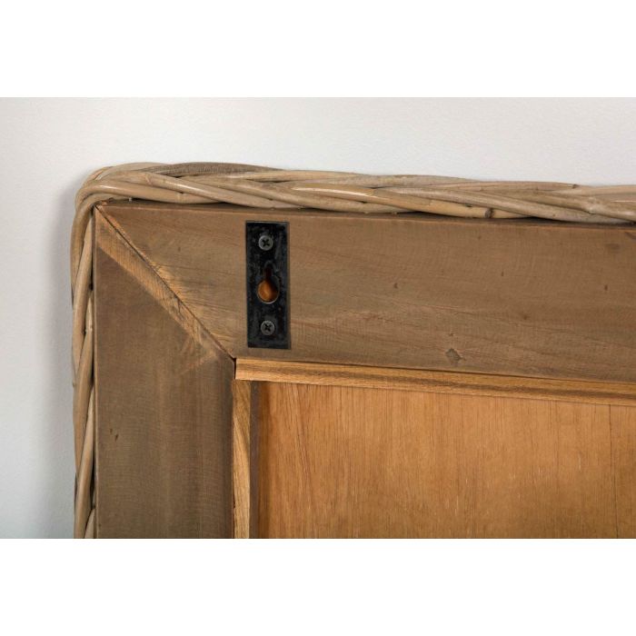 Natural Kubu Grey Wicker Mirror - Rectangular - 5