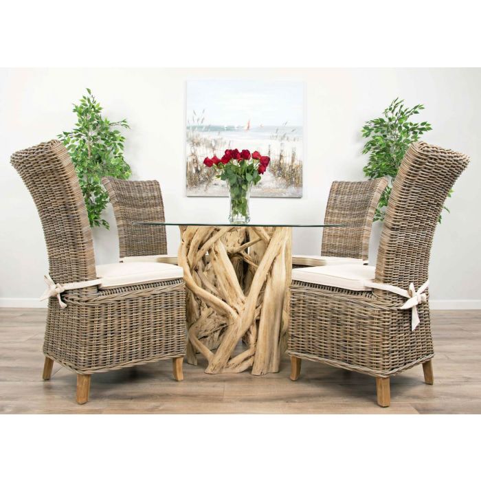 1.2m Java Root Circular Dining Table with 4 or 6 Latifa Chairs - 2