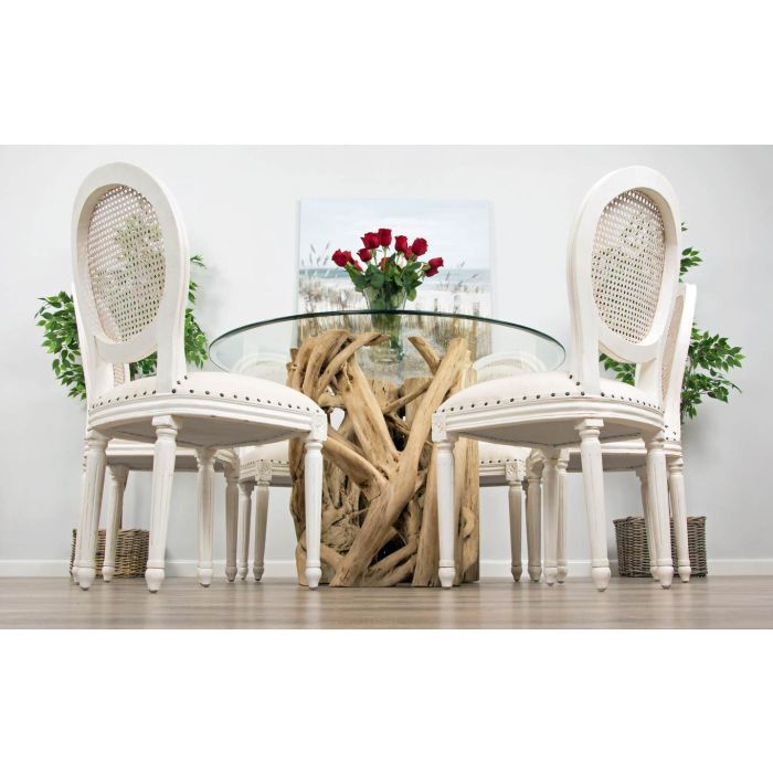 1.2m Java Root Circular Dining Table with 4 or 6 Ellena Dining Chairs - 8