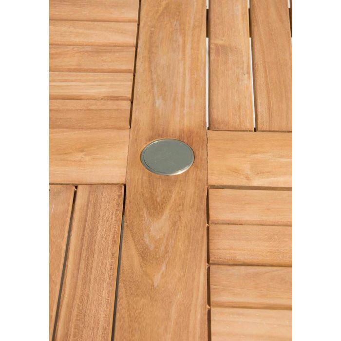 1.2m Teak Hexagonal Folding Table - 3