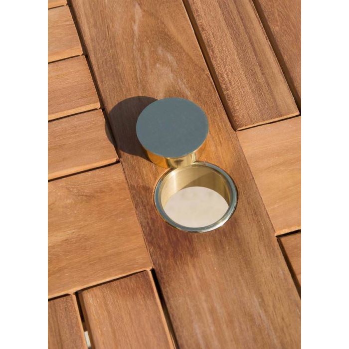 1.2m Teak Hexagonal Folding Table - 5