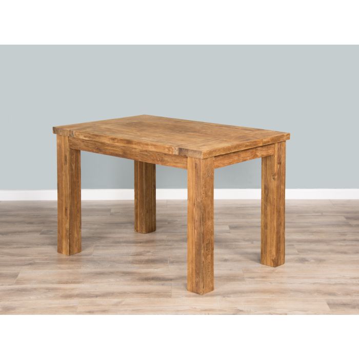 1.2m Reclaimed Teak Taplock Dining Table with 4 Vikka Chairs - 6