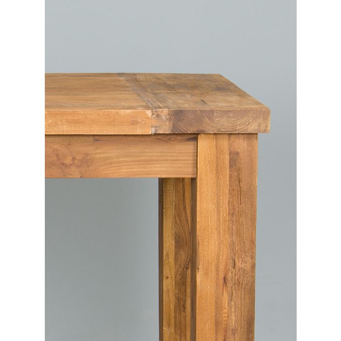 1.2m Reclaimed Teak Taplock Dining Table with 6 Santos Chairs - 3