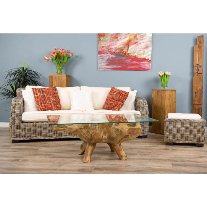 1.2m Reclaimed Teak Root Rectangular or Oval Coffee Table - 9