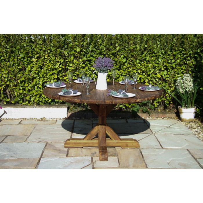 1.5m Reclaimed Teak Outdoor Open Slatted Dartmouth Table - 2