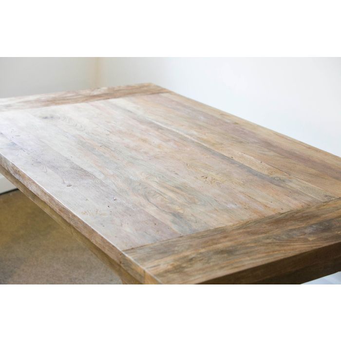 1.6m Reclaimed Teak Taplock Dining Table with 6 Santos Chairs - 6