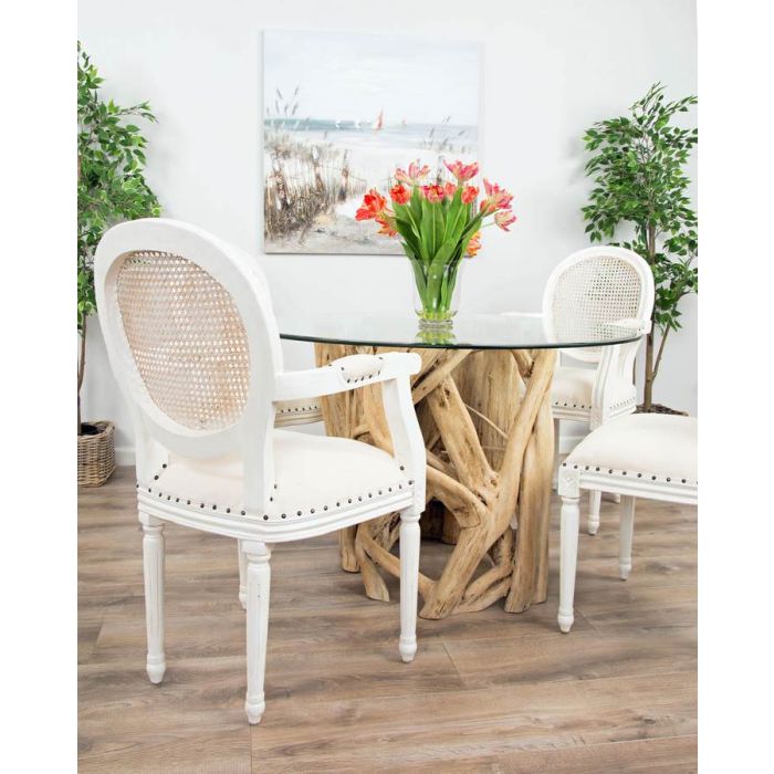 1.2m Java Root Circular Dining Table with 4 or 6 Ellena Dining Chairs - 7