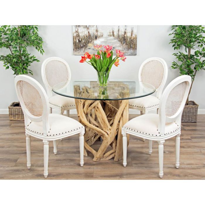 1.2m Java Root Circular Dining Table with 4 or 6 Ellena Dining Chairs - 4