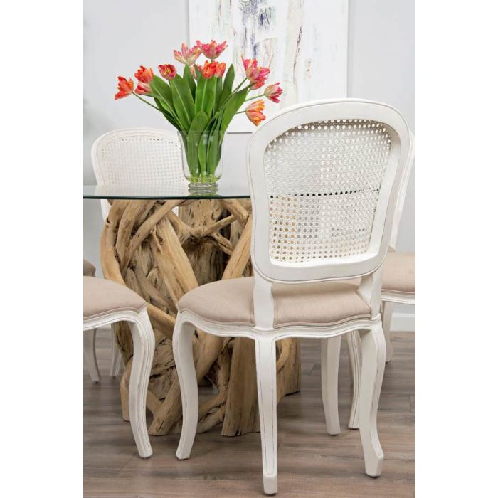 1.2m Java Root Circular Dining Table with 4 or 6 Murano Chairs - 8