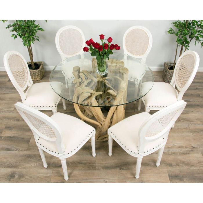 1.2m Java Root Circular Dining Table with 4 or 6 Ellena Dining Chairs - 10