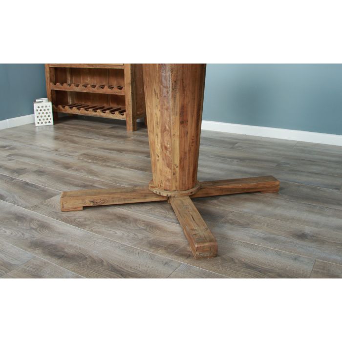 1.3m Reclaimed Teak Character Garden Table with 6 Stackable Zorro Chairs - 6
