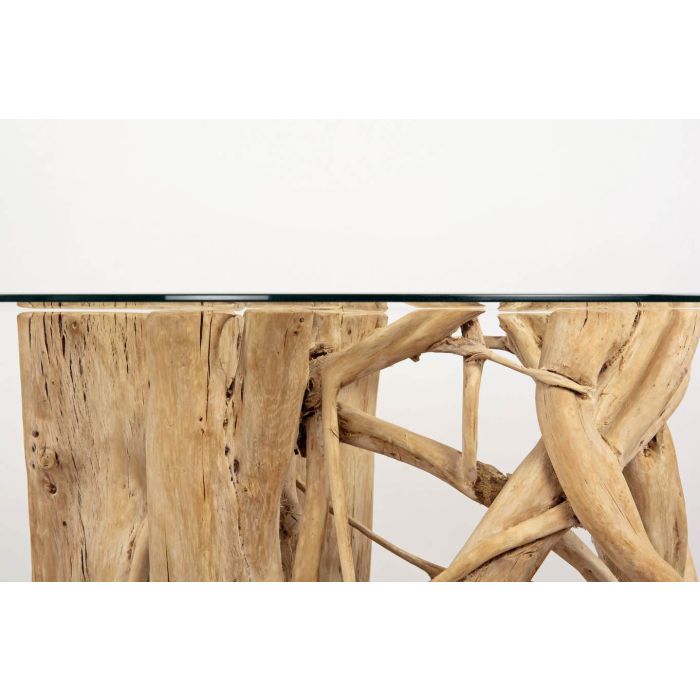 1.5m Java Root Circular Dining Table with 6 Natural Windsor Ring Back Dining Chairs - 8