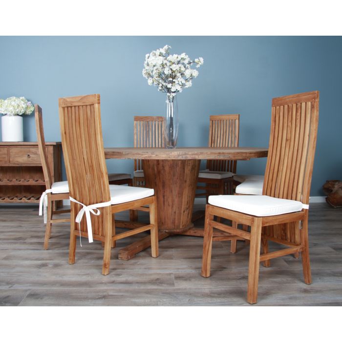 1.8m Reclaimed Teak Character Dining Table with 8 or 10 Vikka Chairs - 2