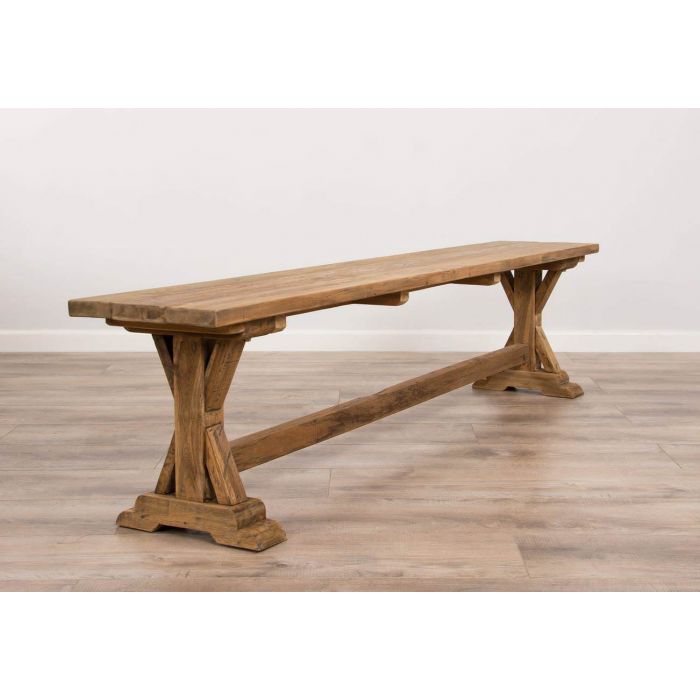 2m Reclaimed Teak Dinklik Backless Bench - 4