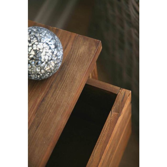 Reclaimed Teak 2 Drawer 2 Basket Storage Unit - 4