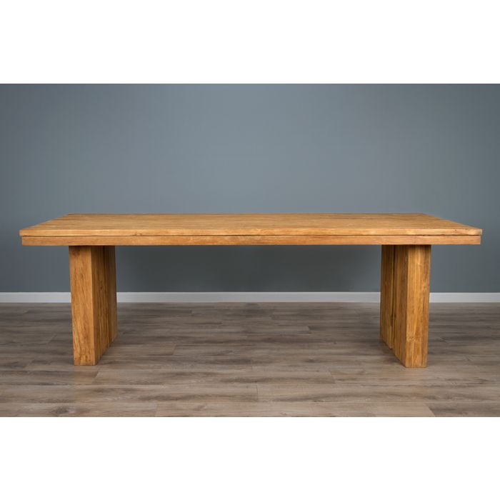 3m Reclaimed Teak Tangerang Dining Table with 8 Donna Chairs - 3