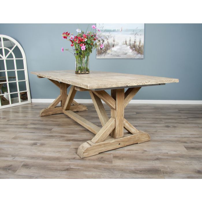 2.4m Farmhouse Cross Dining Table - 3