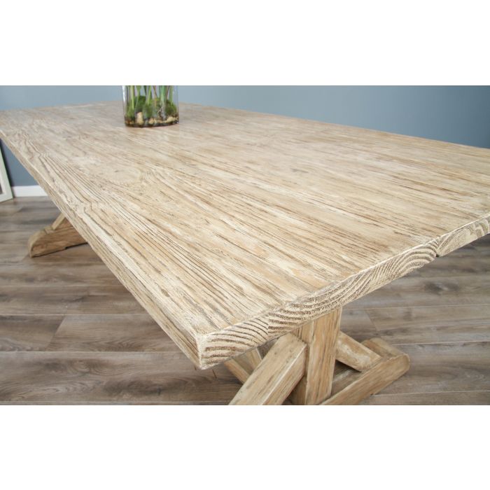 2.4m Farmhouse Cross Dining Table - 12