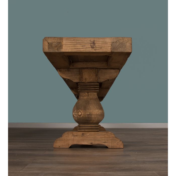 3m Reclaimed Elm Pedestal Dining Bench - 2