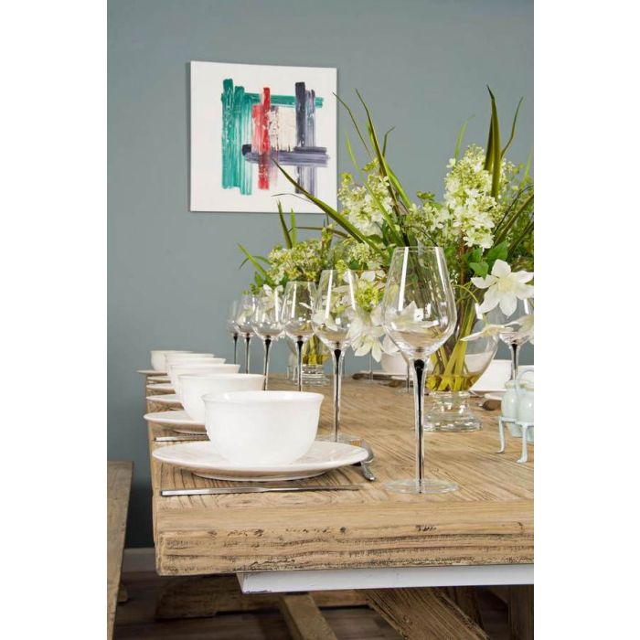 3m Farmhouse Cross Dining Table with 2 Backless Benches - 6