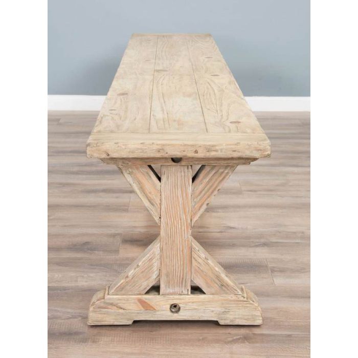 3m Farmhouse Cross Backless Bench - 5