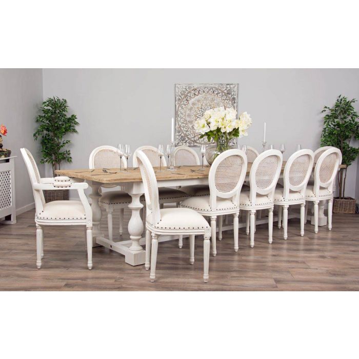 3.6m Ellena Dining Table with 10 Ellena Chairs & 2 Armchairs - 2