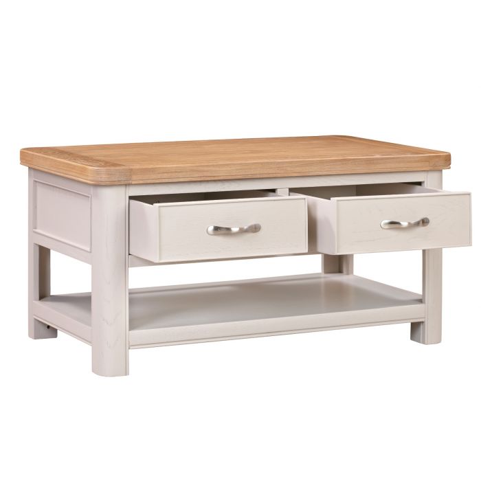 Eden Coffee Table with Drawer & Shelf - 4