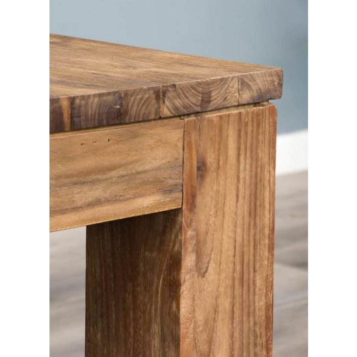 60cm Reclaimed Teak Modern Coffee Table - 6