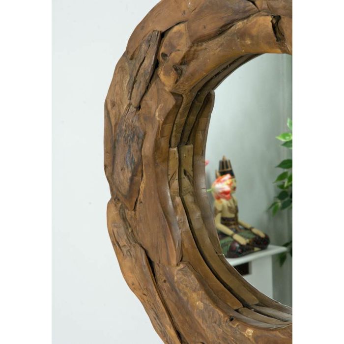 Reclaimed Teak Root Piece Circular Mirror - 4 Sizes - 7