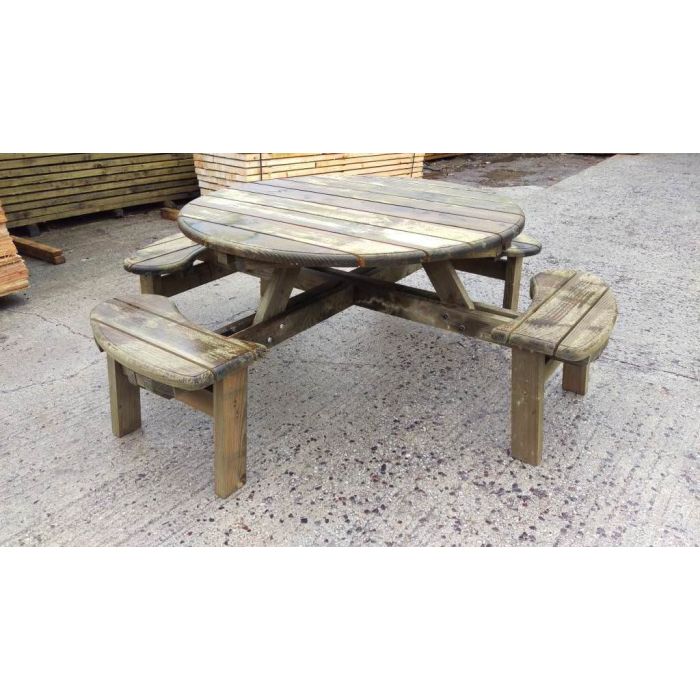 Douglas Fir Disabled Access Circular Picnic Bench - 1