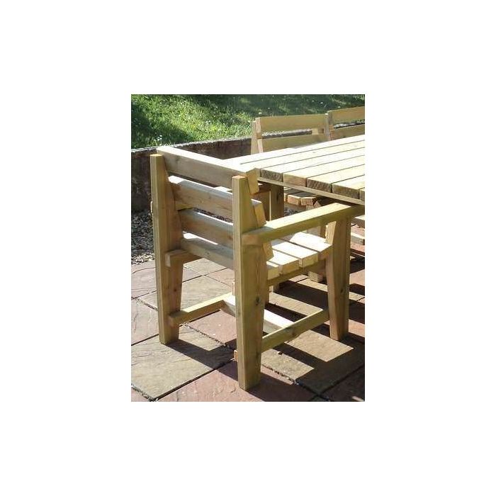 Swedish Redwood Rustic Armchair - 1