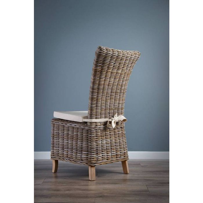 Latifa Natural Wicker Dining Chair - 1