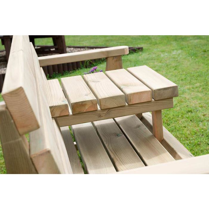 Swedish Redwood Rustic Bench - 6