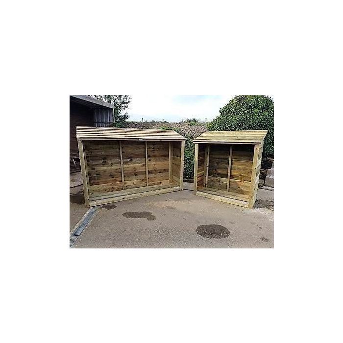 Swedish Redwood Log Store - 2 Sizes - 3