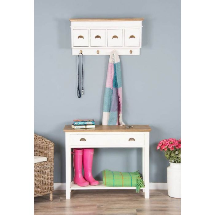 Brocante 4 Drawer Hall Storage Hook Unit - 1