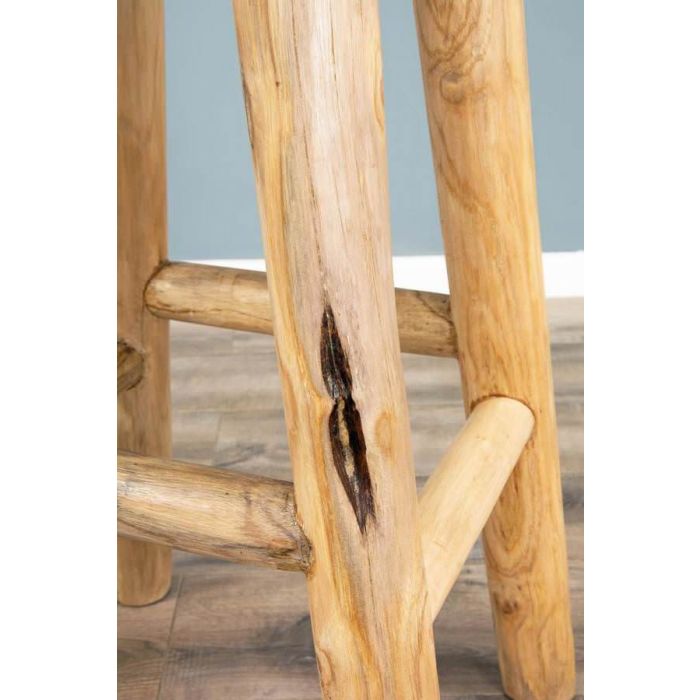 Alpine Chunky Teak Bar Table with 2 Bar Stools - 14