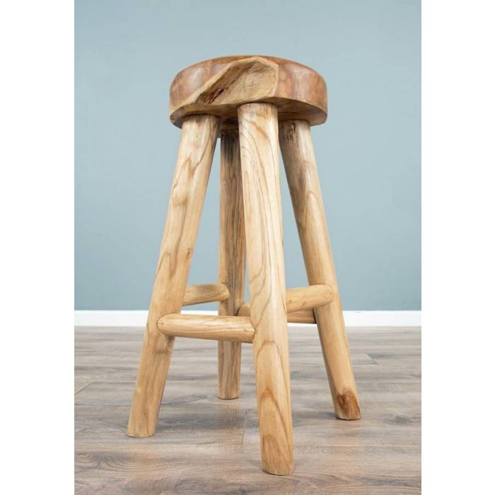 Alpine Chunky Teak Bar Table with 2 Bar Stools - 20