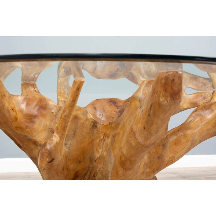 1.2m Reclaimed Teak Root Circular Coffee Table - 4