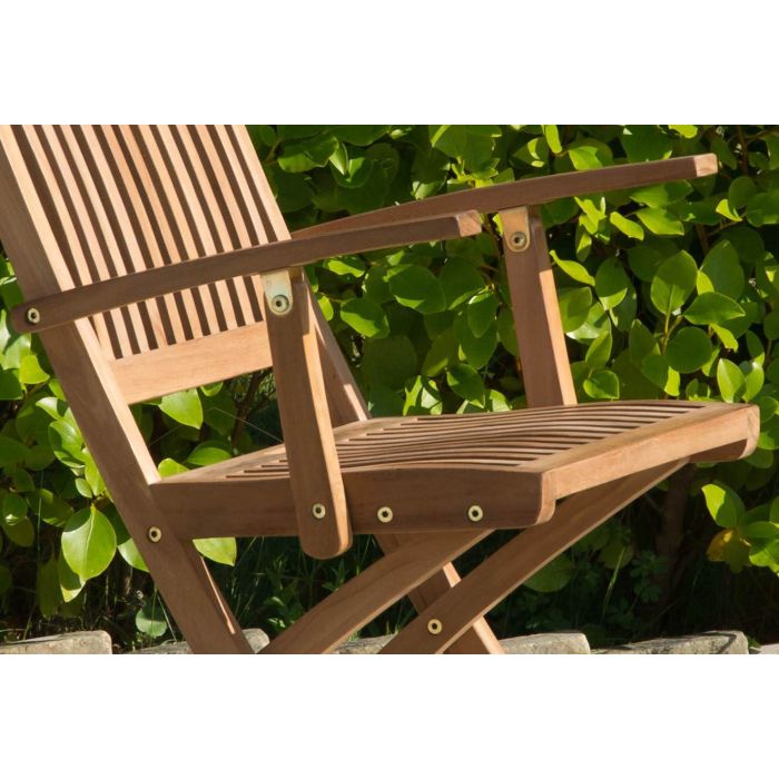 Kiffa Teak Folding Armchair - 8